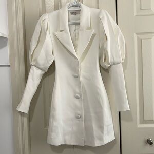 House of London long blazer in warm white color